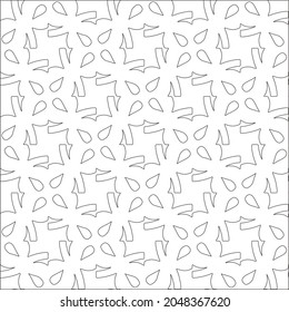 Vector pattern with symmetrical elements . Repeating geometric tiles from striped elements. black patterns.