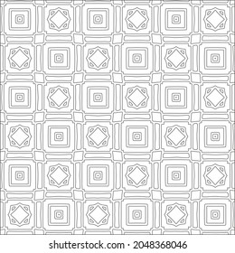 Vector pattern with symmetrical elements . Repeating geometric tiles from striped elements. black patterns.