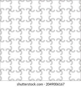 Vector pattern with symmetrical elements . Repeating geometric tiles from striped elements. black patterns.
