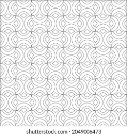 Vector pattern with symmetrical elements . Repeating geometric tiles from striped elements. black patterns.
