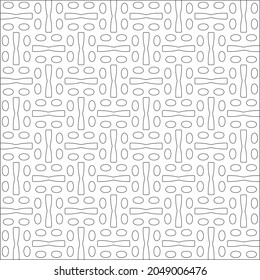 Vector pattern with symmetrical elements . Repeating geometric tiles from striped elements. black patterns.