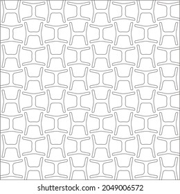 Vector pattern with symmetrical elements . Repeating geometric tiles from striped elements. black patterns.

