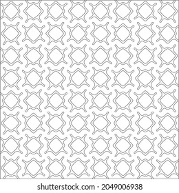 Vector pattern with symmetrical elements . Repeating geometric tiles from striped elements. black patterns.
