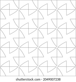 Vector pattern with symmetrical elements . Repeating geometric tiles from striped elements. black patterns.