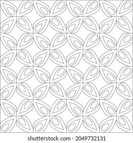 Vector pattern with symmetrical elements . Repeating geometric tiles from striped elements. black patterns.