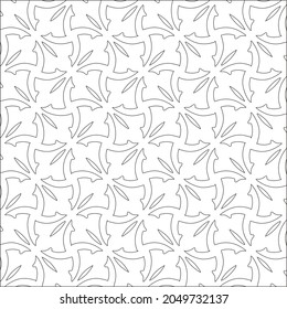 Vector pattern with symmetrical elements . Repeating geometric tiles from striped elements. black patterns.