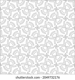 Vector pattern with symmetrical elements . Repeating geometric tiles from striped elements. black patterns.