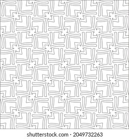 Vector pattern with symmetrical elements . Repeating geometric tiles from striped elements. black patterns.