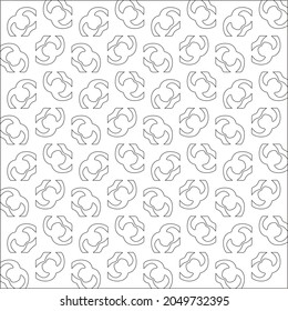Vector pattern with symmetrical elements . Repeating geometric tiles from striped elements. black patterns.