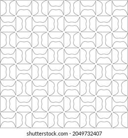 Vector pattern with symmetrical elements . Repeating geometric tiles from striped elements. black patterns.