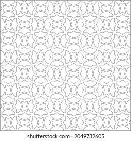 Vector pattern with symmetrical elements . Repeating geometric tiles from striped elements. black patterns.