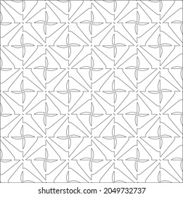 Vector pattern with symmetrical elements . Repeating geometric tiles from striped elements. black patterns.