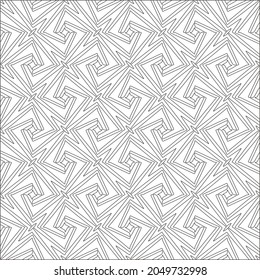Vector pattern with symmetrical elements . Repeating geometric tiles from striped elements. black patterns.