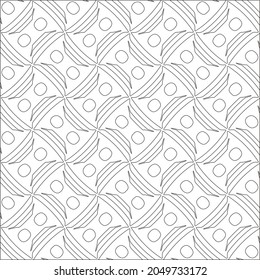 Vector pattern with symmetrical elements . Repeating geometric tiles from striped elements. black patterns.