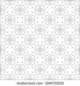 Vector pattern with symmetrical elements . Repeating geometric tiles from striped elements. black patterns.