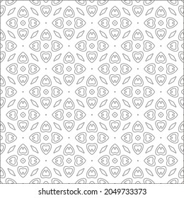 Vector pattern with symmetrical elements . Repeating geometric tiles from striped elements. black patterns.