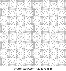 Vector pattern with symmetrical elements . Repeating geometric tiles from striped elements. black patterns.