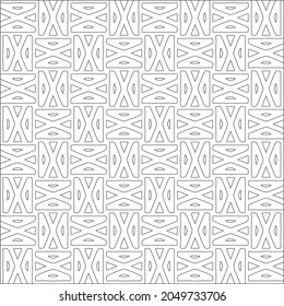 Vector pattern with symmetrical elements . Repeating geometric tiles from striped elements. black patterns.