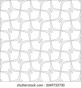Vector pattern with symmetrical elements . Repeating geometric tiles from striped elements. black patterns.