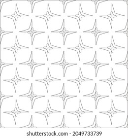 Vector pattern with symmetrical elements . Repeating geometric tiles from striped elements. black patterns.