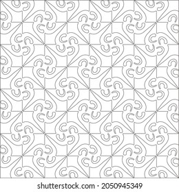 Vector pattern with symmetrical elements . Repeating geometric tiles from striped elements. black patterns.
