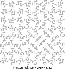 Vector pattern with symmetrical elements . Repeating geometric tiles from striped elements. black patterns.