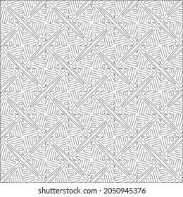 Vector pattern with symmetrical elements . Repeating geometric tiles from striped elements. black patterns.