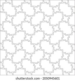 Vector pattern with symmetrical elements . Repeating geometric tiles from striped elements. black patterns.
