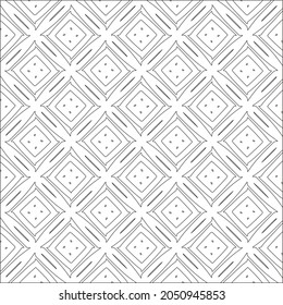 Vector pattern with symmetrical elements . Repeating geometric tiles from striped elements. black patterns.
