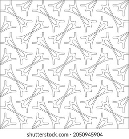 Vector pattern with symmetrical elements . Repeating geometric tiles from striped elements. black patterns.
