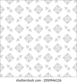Vector pattern with symmetrical elements . Repeating geometric tiles from striped elements. black patterns.