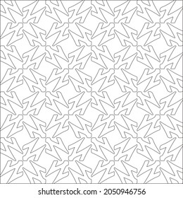 Vector pattern with symmetrical elements . Repeating geometric tiles from striped elements. black patterns.
