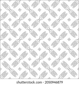 Vector pattern with symmetrical elements . Repeating geometric tiles from striped elements. black patterns.
