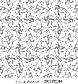 Vector pattern with symmetrical elements . Repeating geometric tiles from striped elements. black patterns.

