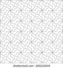 Vector pattern with symmetrical elements . Repeating geometric tiles from striped elements. black patterns.
