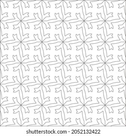 Vector pattern with symmetrical elements . Repeating geometric tiles from striped elements. black patterns.