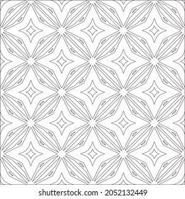 Vector pattern with symmetrical elements . Repeating geometric tiles from striped elements. black patterns.