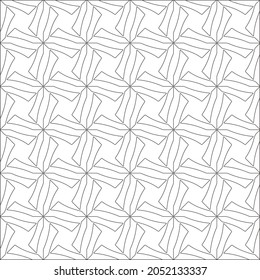 Vector pattern with symmetrical elements . Repeating geometric tiles from striped elements. black patterns.