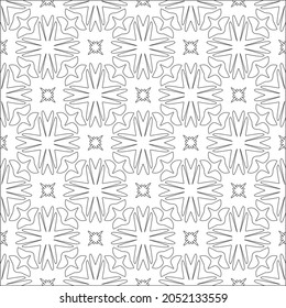 Vector pattern with symmetrical elements . Repeating geometric tiles from striped elements. black patterns.