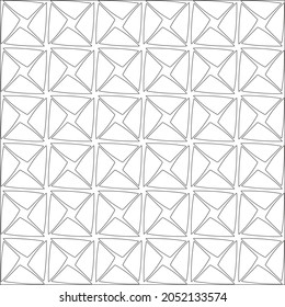 Vector pattern with symmetrical elements . Repeating geometric tiles from striped elements. black patterns.