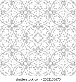 Vector pattern with symmetrical elements . Repeating geometric tiles from striped elements. black patterns.