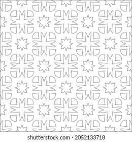 Vector pattern with symmetrical elements . Repeating geometric tiles from striped elements. black patterns.
