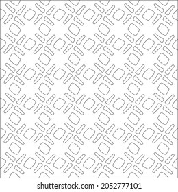Vector pattern with symmetrical elements . Repeating geometric tiles from striped elements.Monochrome stylish texture.Black and white pattern for wallpapers and backgrounds.
