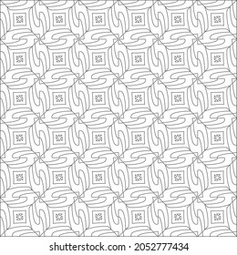 Vector pattern with symmetrical elements . Repeating geometric tiles from striped elements.Monochrome stylish texture.Black and white pattern for wallpapers and backgrounds.
