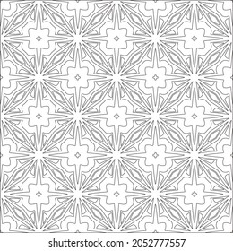 Vector pattern with symmetrical elements . Repeating geometric tiles from striped elements.Monochrome stylish texture.Black and white pattern for wallpapers and backgrounds.

