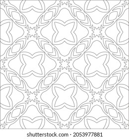 
Vector pattern with symmetrical elements . Repeating geometric tiles from striped elements.Monochrome stylish texture.Black and white pattern for wallpapers and backgrounds.