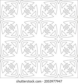 
Vector pattern with symmetrical elements . Repeating geometric tiles from striped elements.Monochrome stylish texture.Black and white pattern for wallpapers and backgrounds.