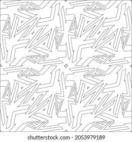 
Vector pattern with symmetrical elements . Repeating geometric tiles from striped elements.Monochrome stylish texture.Black and white pattern for wallpapers and backgrounds.