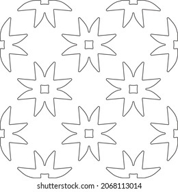 
Vector pattern with symmetrical elements . Repeating geometric tiles from striped elements.large black pattern .
