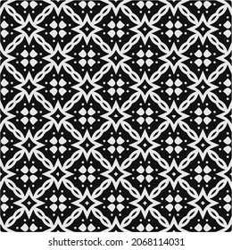 
Vector pattern with symmetrical elements . Repeating geometric tiles from striped elements.large black pattern .